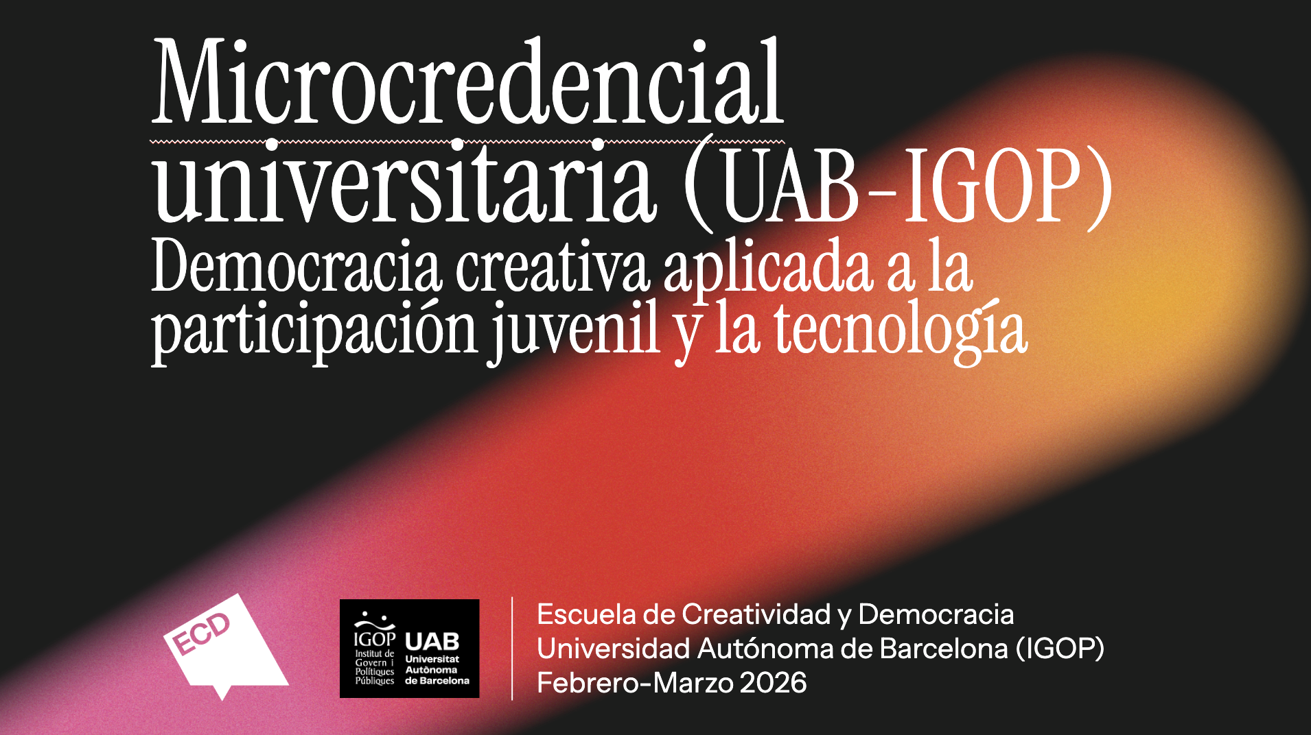 Imagen para los medios: Microcredencial Universitaria sobre Democracia Creativa